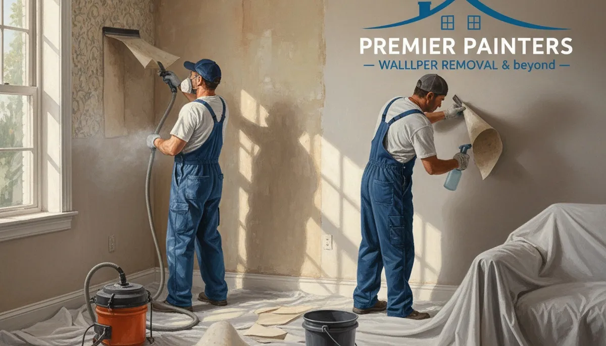 Wallpaper removal service in Greensboro, NC for careful prep and clean wall restoration